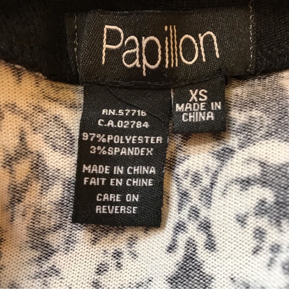 Papillon black white sweater dress pockets Size XS - Picture 3 of 7